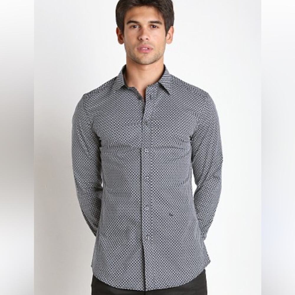 Diesel Blue Slim Fit Button Down Long Sleeve Dress Shirt XL - Picture 3 of 16